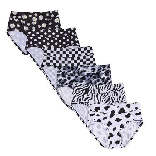 Image of Women's Underwear Plus Size XL-6XL Panties Briefs High Waist Rose Floral Print 6 Pack Undies