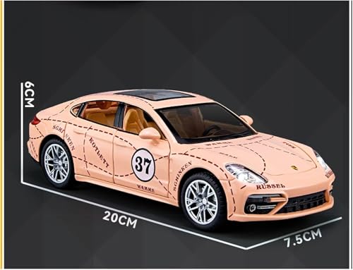 Image of Alokik Enterprise 1:24 Por-sche Panamera Racing Sport Diecast Metal Pull Back Car with 6 Openable Doors with Sound and Light Toy Decoration car Best Gift Toys for Kids 【Color As Per Stock】