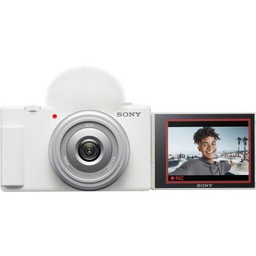 Image of Sony ZV-1F Vlogging Camera with Vlogger Accessory Kit (White)