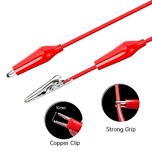 3 Pairs Multimeter Test Leads Set 4mm Stackable Banana Plug to Alligator Clips Mini Test Hook Clips Stackable Banana Plug Cables Copper Electrical Wire