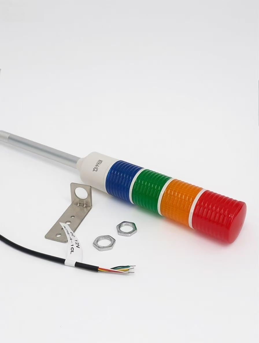 12V DC LED-Warnleuchten Multicouche industrielle Signaleuchten Alarmleuchten Machine Equipment Affichage (4-Lagen)