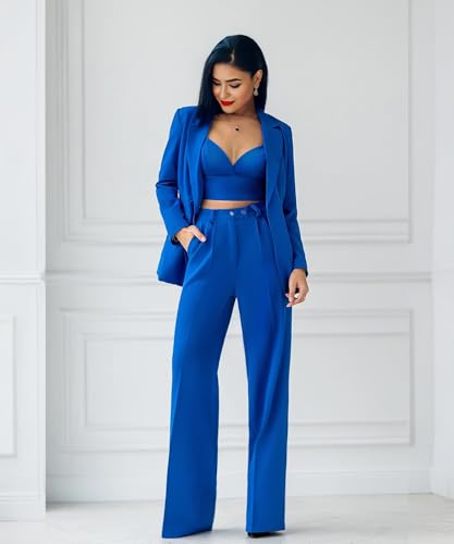 Image of Women 3 Piece Jacket and Pant Luxury Look Blazer Set