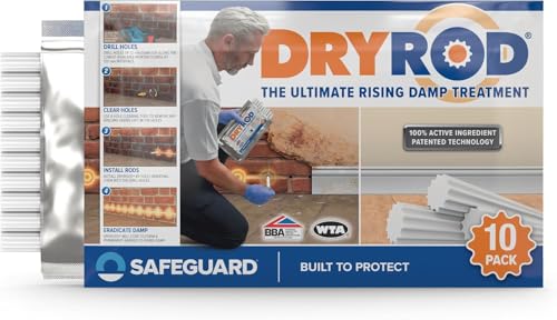 Dryrod Hochleistungs – Horizontalsperre – Stäbchen gegen aufsteigende Feuchtigkeit im Mauerwerk - WTA & BBA Zertifiziert (1 x 10)
