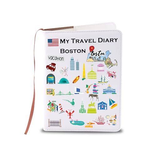 LQRI Boston City Travel Leather Notebook Boston Vacation Trip Gift Boston Traveler Gift Traveling Lo