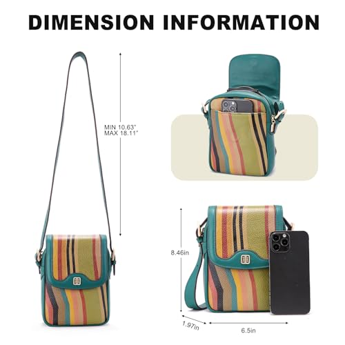 Crossbody Bags Small Purse for Women: Genuine Leather Shoulder Bag Lightweight Purses Crossbody Wallet with Card Slots3