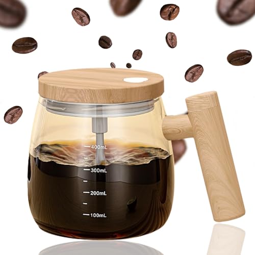 Opiniones de Taza Electrica Top 10. 40 DOSYU Taza Automezcladora, Taza Mezcladora Eléctrica, Arranque con Una Sola Tecla, Fuerte Fuerza Torsión y Mezcla Rápida, Apta para Café, Leche, Bebidas