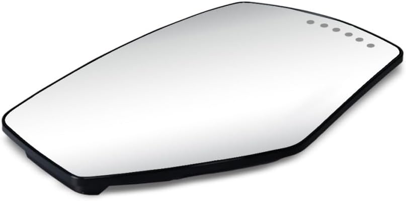 KarParts360 For GMC Sierra 1500 2014 15 16 17 2018 Mirror Glass Passenger Side | with LED Signal Light | Heated | Power | Replacement For GM1325146 | 22919749
