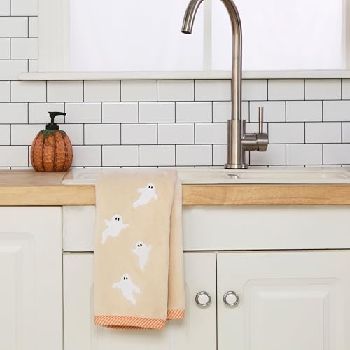 Image of SKL Home Halloween Tossed Ghosts Hand Towel Set-2pc, 100% Cotton, Taupe