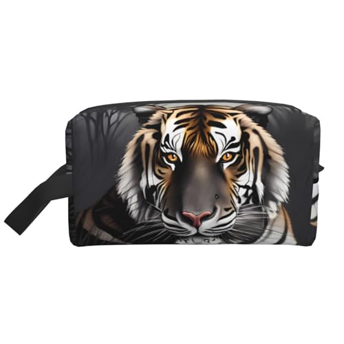 Tiger at Rest - Beauty case da viaggio di grande capacità, per organizzare articoli da toeletta e piccoli oggetti, adatto per viaggi quotidiani e palestra