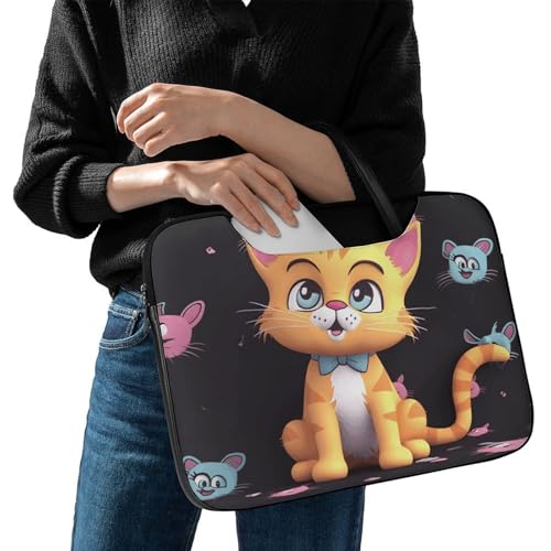 Bolso bandolera impermeable para laptop 17" estilo gato miniatura 2