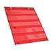 Magnetic Pocket Chart Table Top Pocket Chart, Mini Pocket Chart Organizer for School Activities Transparent Pockets Schedule Homeschool Learning (Red)