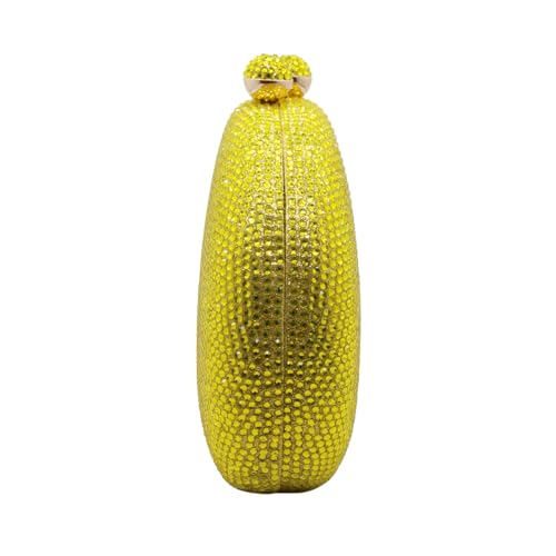 Image of UMREN Women Sparkly Rhinestone Evening Bag Crystal Clutch Purses Glitter Shell Shaped Handbag Wedding Prom Shoulder Bag