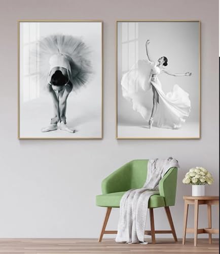Peinture sur toile de danseuse de ballet pour habiller un grand mur vide de séjour - 2