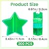 OIIKI 200 PCS Acrylic Star Shape Beads, Star Shape Charming Bead, Acrylic 11mm Beads for DIY Jewelry Craft Making Necklace Bracelet Supplies - Green #1