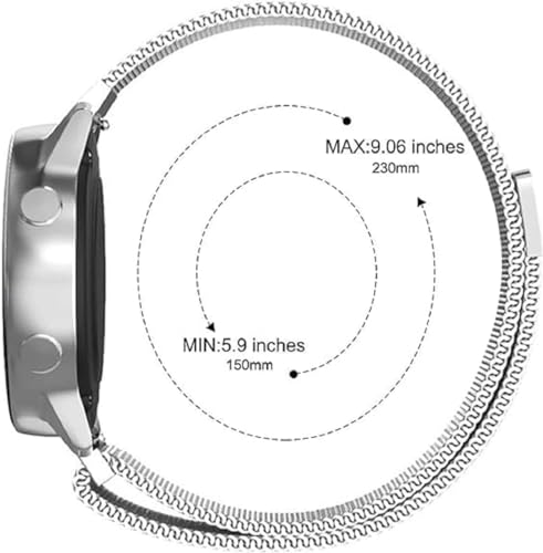 Image of 22 MM Strap, Compatible with Galaxy Watch 3 45mm /Sam-sung Galaxy Watch 46mm /Gear S3 Frontier /Classic Band, 22mm Stainless Steel, Metal Strap for Galaxy Watch 46mm Smartwatch