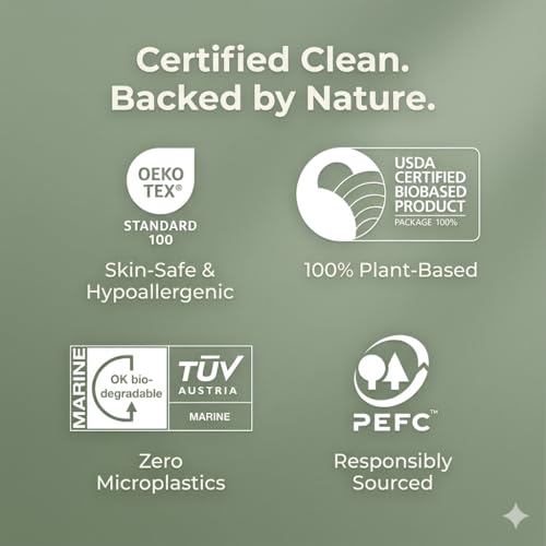 Image of The SkinEssentials Disposable Face Towels XL | Single-Use 100% Bio-Based & Biodegradable | Ultra Soft, Thick & Absorbent | Sensitive & Baby Skin Safe | OEKO-TEX, USDA, TUV & PEFC Certified | 100% Plant Based | 50 Count