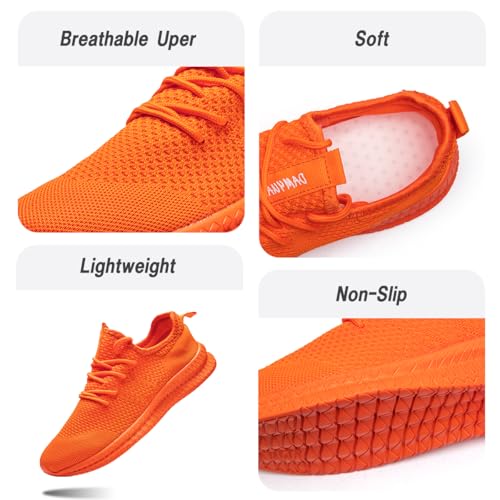 Image of Men Non-Slip Work Shoes Tennis Gym Sneakers Breathable Slip Resistant Lightweight and Comfortable for All-Day Wear Sports and Walking