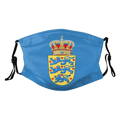 Coat of Arms Denmark Mask Protect Respiratory System Breathe with Peace of Mind Black