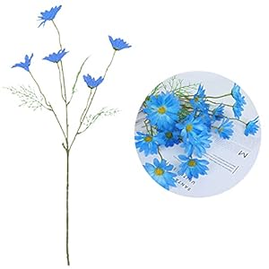 kunstmatige nep-bloemen,1 pc 5 hoofden kunstmatige plant levendige faux zijde bloem gemakkelijk te onderhouden simulatie…