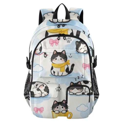 Mochilas escolares y de oficina de gato blanco para el día a día urbano