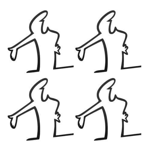 SG Store 4X Autocollants Réfléchissants pour Rappel de Rayures de Rayures sur Peinture de Voiture, 8 x 8cm, Décoratifs, PVC Résistant Eau et Soleil,...