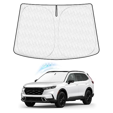 KUST Windshield Shade Custom Fit for Honda CR-V 2023 2024 2025 CRV Sun Shade Front Windshield Sun Visor Foldable Thicker 5-Layer Block Heat and Sun UV Rays Cover