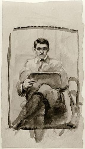 Dessin d'autoportrait August Macke impression sur toile de qualité