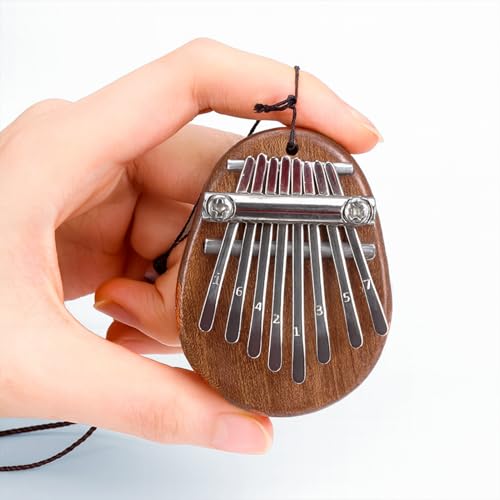 8-Key Thumb Piano - Mini Keyboard Instrument, Musical Finger...