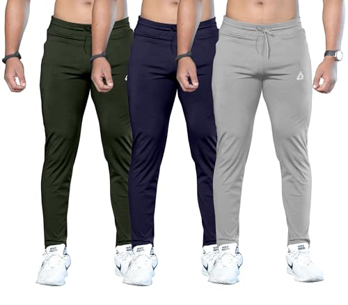 Image of FTX Men's Solid Pack of 3 Multicolor Track Pants