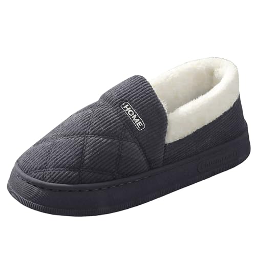 Womens Memory Foam Cute Slippers with Cozy Fluff Plush Ladies Bedroom Pantuflas Comfy House Winter Moccasin Cartoon Slippers Comfortable Indoor Outdoor Rubber Sole Footwear