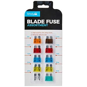 Simply BF819 Alloy Blade Fuse Assortment – Set of 10 – Ideal for Vehicle Use,10 Pieces and 7 Types 5A 7.5A 10A 15A 20A…