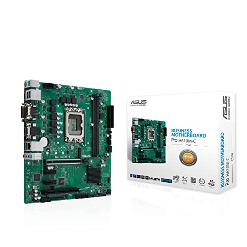 ASUS PRO H610M-C CSM }U[{[h mATXAIntel H610ALGA1700ADDR5APCI 5.0AIntel LAN 1GbARealtek 7.1 SurroundA1xM.2A4xSATA 6GB/sAUSB 3.2 G