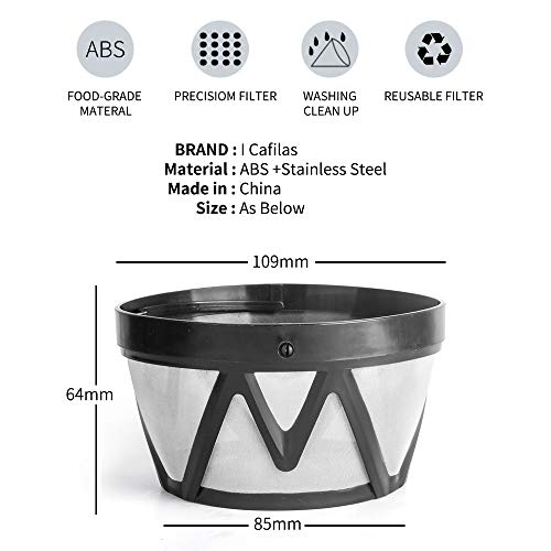 Ajcoflt Cesta do filtro de café Filtro de café preciso Máquina de café Funil Reutilizáveis Cafeteira