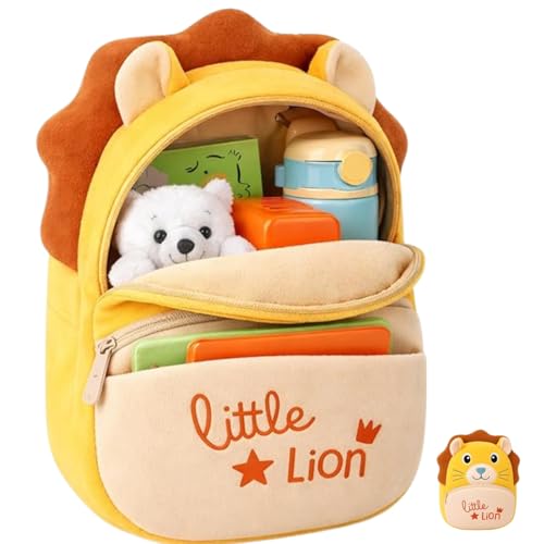 Cartoon Plush Kids School Bag 2–6 Years | Soft Toy Backpack for Boys & Girls | Toddler Nursery Preschool Bag | Lightweight Adjustable Straps