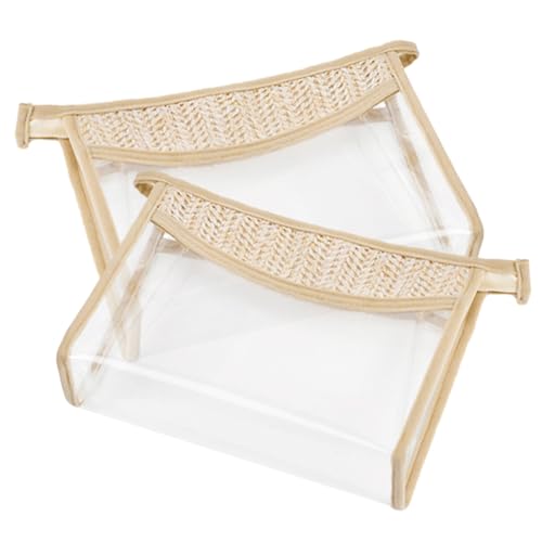 PATKAW 2 Bolsas De Almacenamiento De Cosméticos Bolsa De Maquillaje Impermeable Bolsa De Maquillaje Soporte De Viaje Bolsa De Artículos De Tocador De Viaje Transparente Soporte para