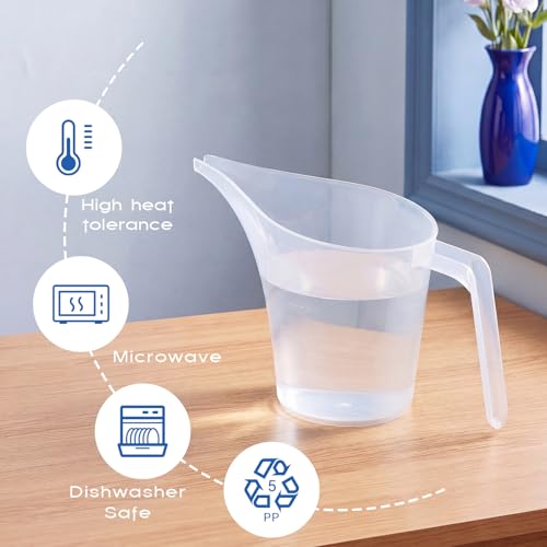 Set de 12 vasos medidores con pico y mango 500 ml miniatura 4