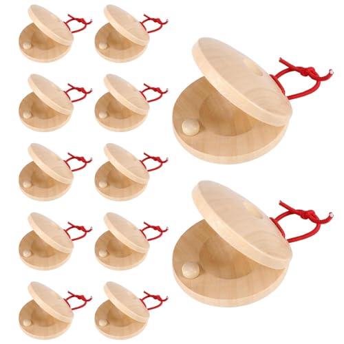 Luwecf 12 Stück Holz-Kastagnetten...