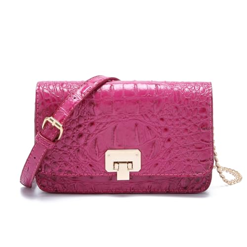 Image of Makcr Joacbv Small Crocodile Crossbody Cell Phone Purse for women Vegan Leather Clutch Wallet with Leather Shoulder Strap | Small