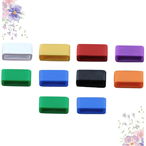 Homoyoyo 20 Pcs Watchband Accessories Silicone Watch Bezel Random Color Watchband Accessory Watchband2