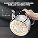Tea Kettle, Stainless Steel Stovetop Whistling Tea Kettles 2L, Mirror Polished Food Grade Stainless Steel Tea Kettle Stovetop