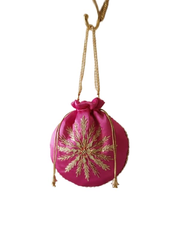 Gota Glamour Potli_size-9×9 Inch,fab-satinPotali Bag for Wedding Party & Festive Use | Bridal Return Gift Potli Handbag_10-image-40