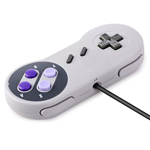 2 Pack Pc Usb Snes Retro Super Controller Gamepad Compatible With Snes Games, Retro Snes Pc Controller Joypad For Windows Pc Ios Mac Linux Raspberry Pi Retropie Sega Genesis Higan Openemu Emulator #TOP6