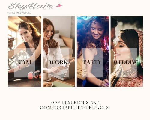 Image of SkyHair Premium Japanese Kanekalon Synthetic Technology Hair Wig for Women with Natural-Looking Bangs - Undetectable, Realistic, Full Head Wig for Daily Use, Chemo, Volume & Length (Matte Black, 26 Inches)