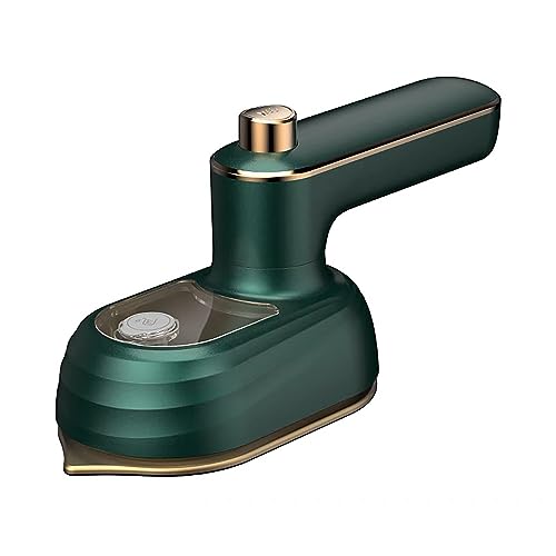Mini Steam Iron - Portable Iron Machine 20s Fast Heat Up Ceramic Soleplat, 180° Rotatable Folding Micro Steamer Iron Support Dry and Wet Ironing for Home and Travel (Green)