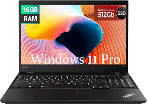 Lenovo ThinkPad T590 Ordinateur portable professionnel Intel i7 4 x 1,8 GHz, mémoire vive 16 Go, SSD 512 Go, écran 15,6