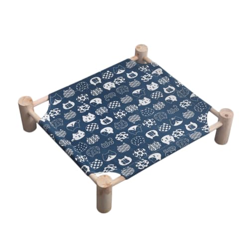 LEDMOMO 猫ベッド pet bed cat bed キャットベッド ごみロッカー ケージ用ラットアクセサリー ネスト 木の脚の猫用ベッド ウッドレッグの子犬用ベッド Blue