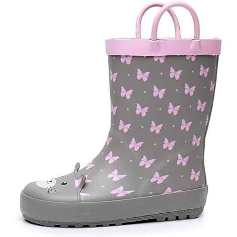 WTW Toddler and Kids Rain Boots with Easy-On Handles, Unisex-Child Waterproof Rubber Rain Boots in Fun Patterns for Girls and Boys (Toddler/Little Kid/Big Kid) Cover