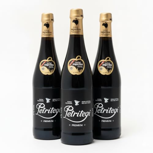 Sidra Natural Petritegi D.O. Premium – Edición Limitada con Denominación de Origen Euskal Sagardoa – 100% Manzana Autóctona Vasca | 6% vol | Cuerpo, Frescura y Aromas Frutales (Pack 3)