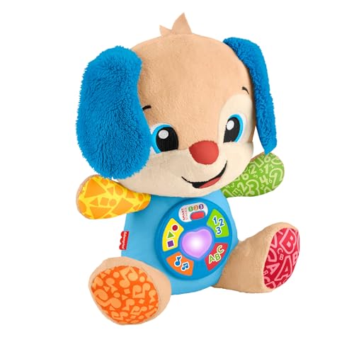 Fisher-Price Aprender e Brincar Brinquedo para Bebês Cachorrinho Aprende Comigo para crianças a partir de 6 meses