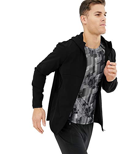 JINIDU Men's Casual Active Track Jackets Outdoors Regualr Fit Lightwear Windbreaker Black